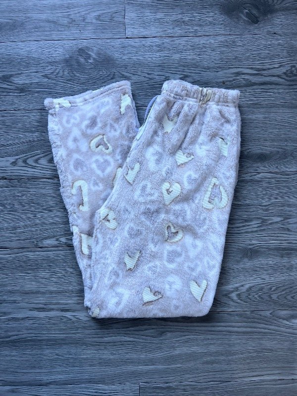 Producto - Pantalón plush luminoso corazones marrones