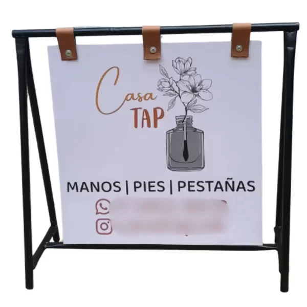 Producto - Cartel Caballete Tripode Pizarra Con Grafica Incluida 60cmx65cm