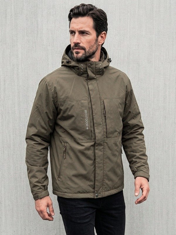 Producto - Campera Hombre ELT Impermeable 3En1 Outdoor Marrón Claro