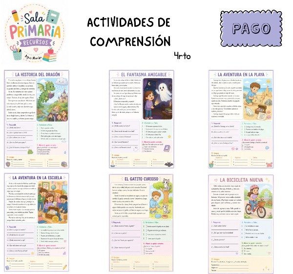 Producto - Actividades de comprensión