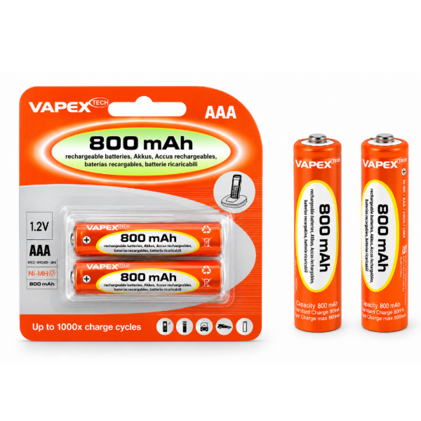 Producto - Pilas Recargable VAPEX Pack x2 - 1