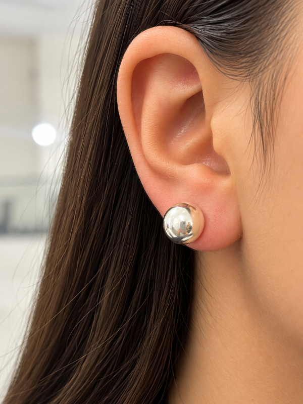 Producto - Aro pasante bolita de plata 925