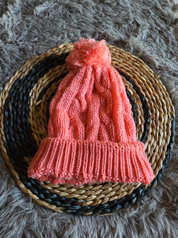 Producto - Gorro Pompón Salmon