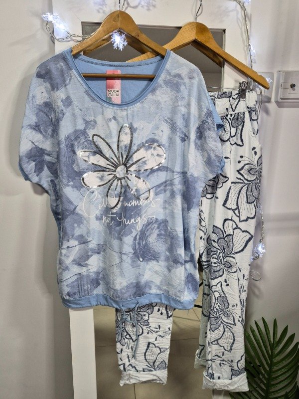 Producto - Babucha Moda Italiana Elastizada Nueva Temporada Abarca 42 al 48 Blanco y Azul - 3