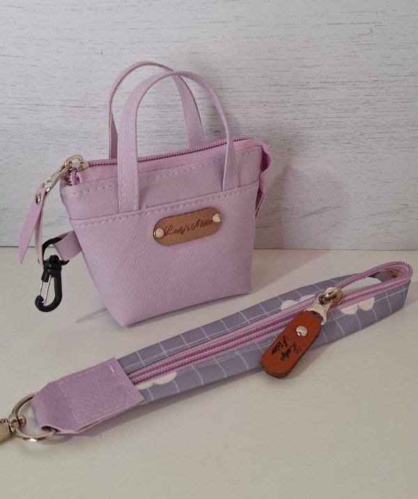Producto - Duo Bag Charms + llavero porta abrigo Lila (stock)