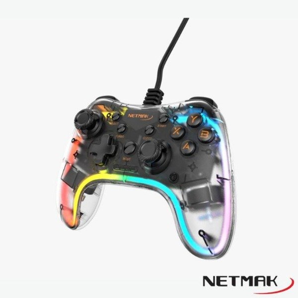 Producto - Joystick PS3/PC LED RGB Netmak