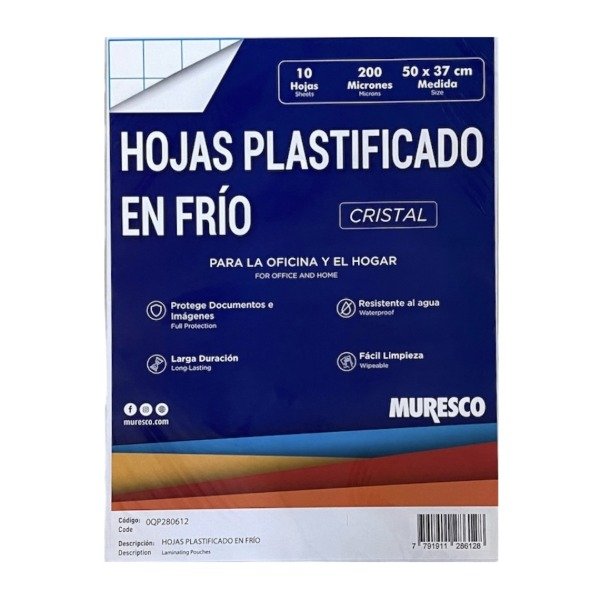 Producto - Hoja plastificado en frio 37 x 50