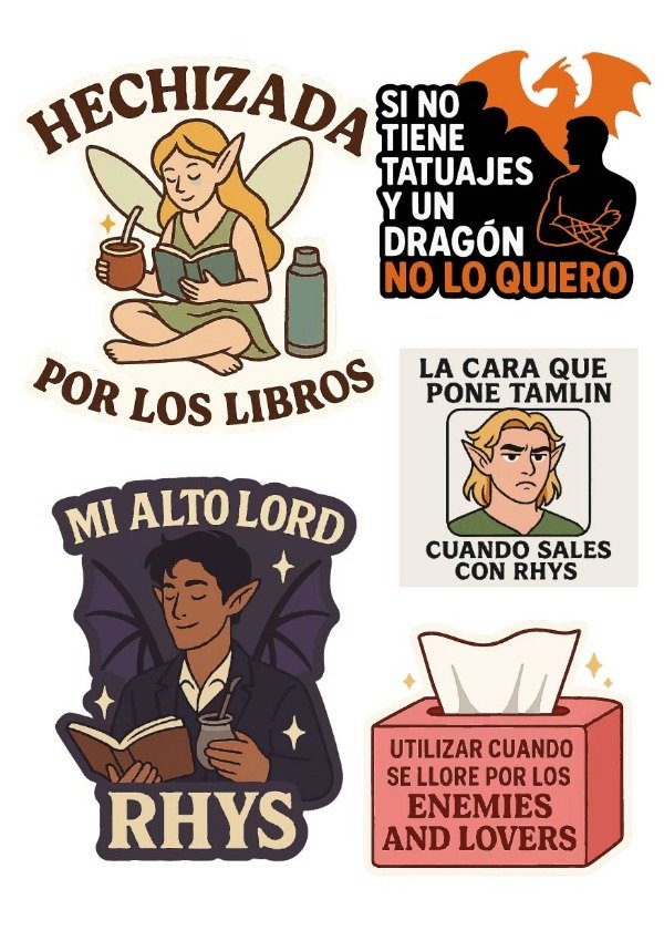 Producto - Stickers para las lectoras que viven en Prythian