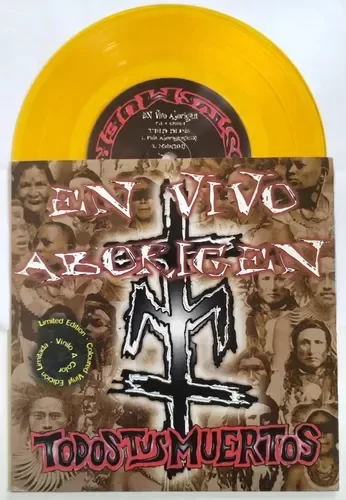 Producto - TODOS TUS MUERTOS En Vivo Aborigen Simple Vinilo 7 USA PS Color 1996