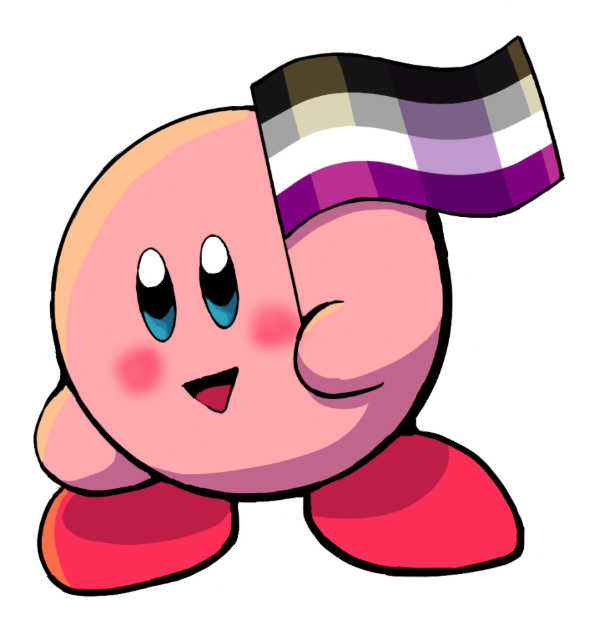 Producto - Sticker Kirby pride asexual