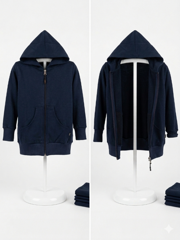 Producto - Campera azul marino colegial con frisa