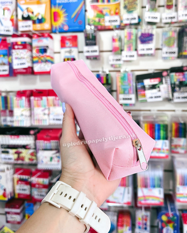 Producto - Cartuchera tubo mediano rosa