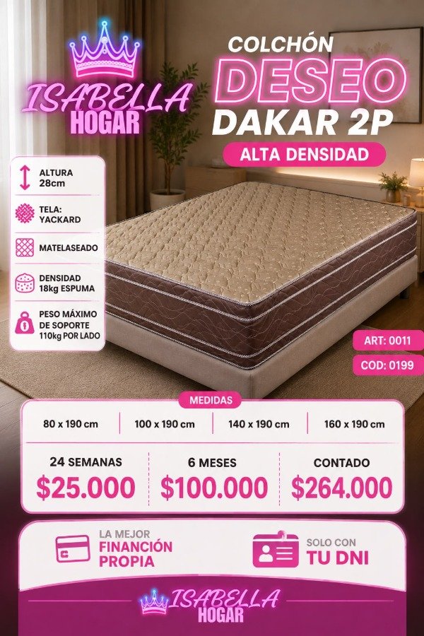 Producto - COLCHON DESEO DAKAR 2P - 0