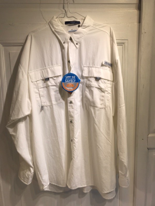 Producto - Camisa COLUMBIA blanca omni shade nueva- Talle XXL- PRECIO: 134x