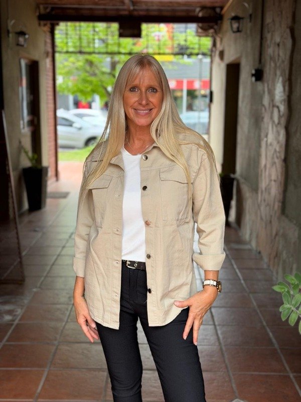 Producto - CAMISACO VENUS BEIGE JEAN RIGIDO - 1