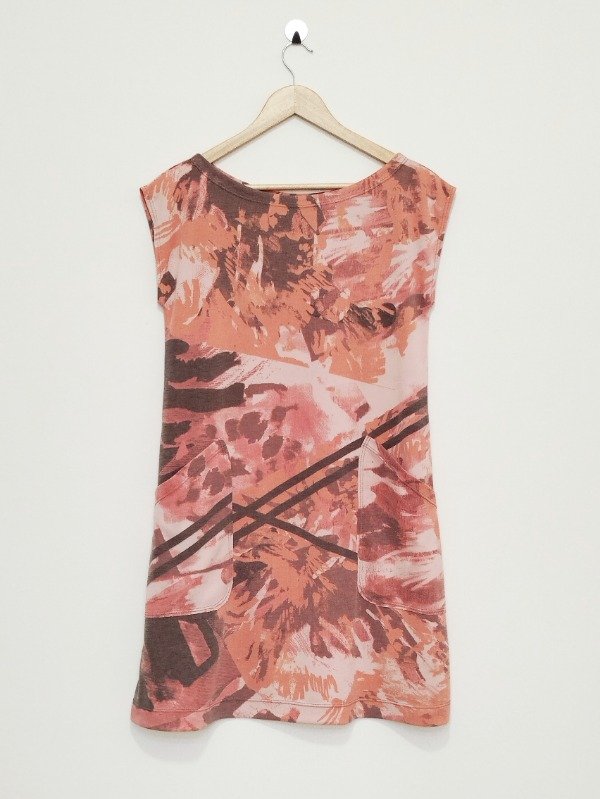 Producto - Vestido PUM -estampa Trazos tonos cálidos- - 0