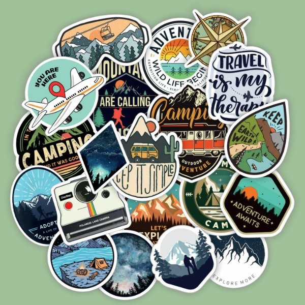 Producto - Pack 20 Stickers Vinilo Uv Premium - Viaje 3