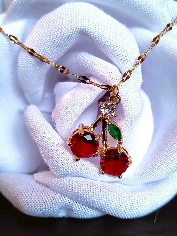 Producto - Collar cherry cadena espejo