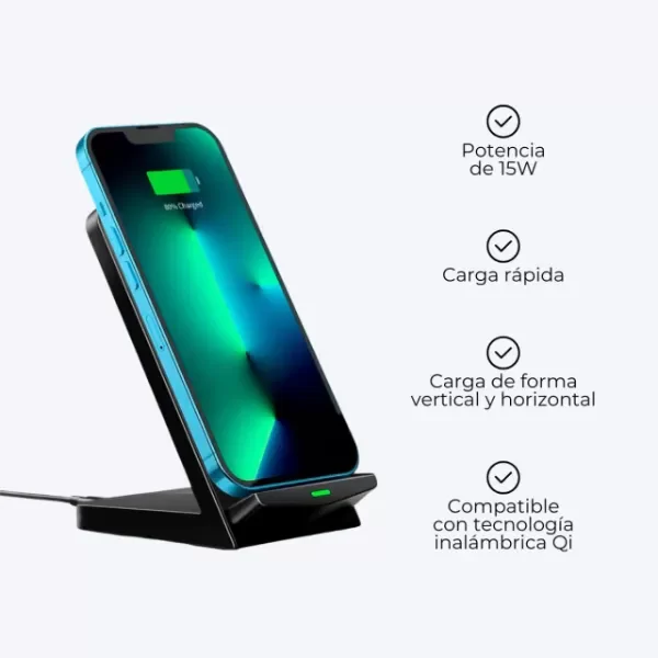 Producto - Cargador Inalámbrico Base De Carga Rápida Qi 15w Magnético