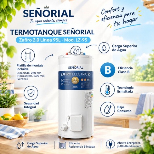 Producto - TERMOTANQUE ELECTRICO SEÑORIAL 95L