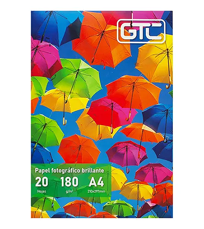 Producto - Papel fotografico  A4 180 g x 20 hs
