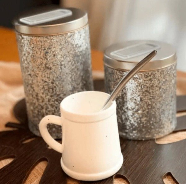 Producto - Set de mate completo glitter plata