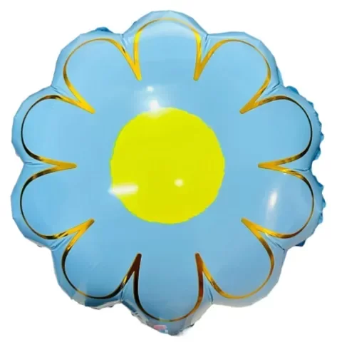 Producto - Globo margarita 18' celeste - amarillo