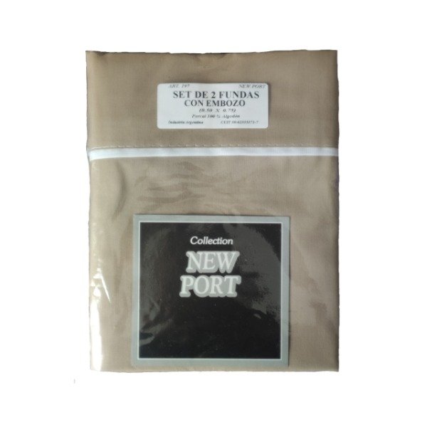 Producto - 2 Fundas de almohadas de 50 x 100 cm. New port. 180 hilos. Algodón - 4