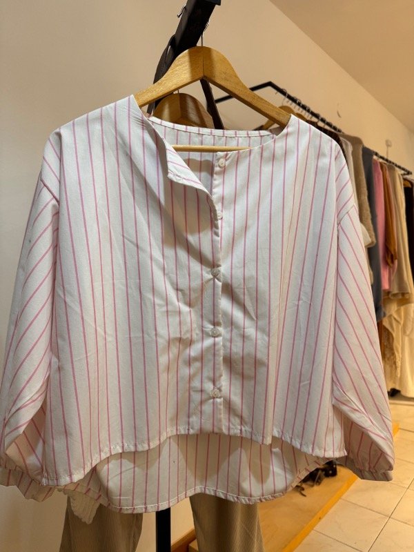 Producto - Camisa rallas rosa