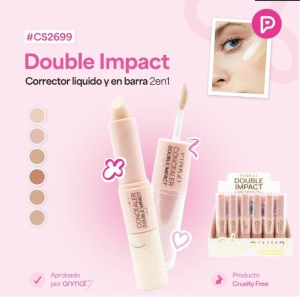 Producto - CORRECTOR 2 EN 1 DOUBLE IMPACT - PINK 21