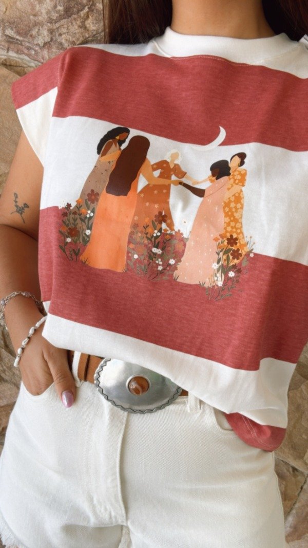 Producto - MUSCULOSA MUJERES (CORAL Y BLANCO)