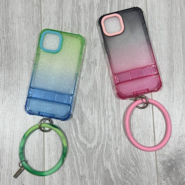 Producto - FUNDA BUMPER DEGRADE C/SOPORTE Y CORREA IPH 14