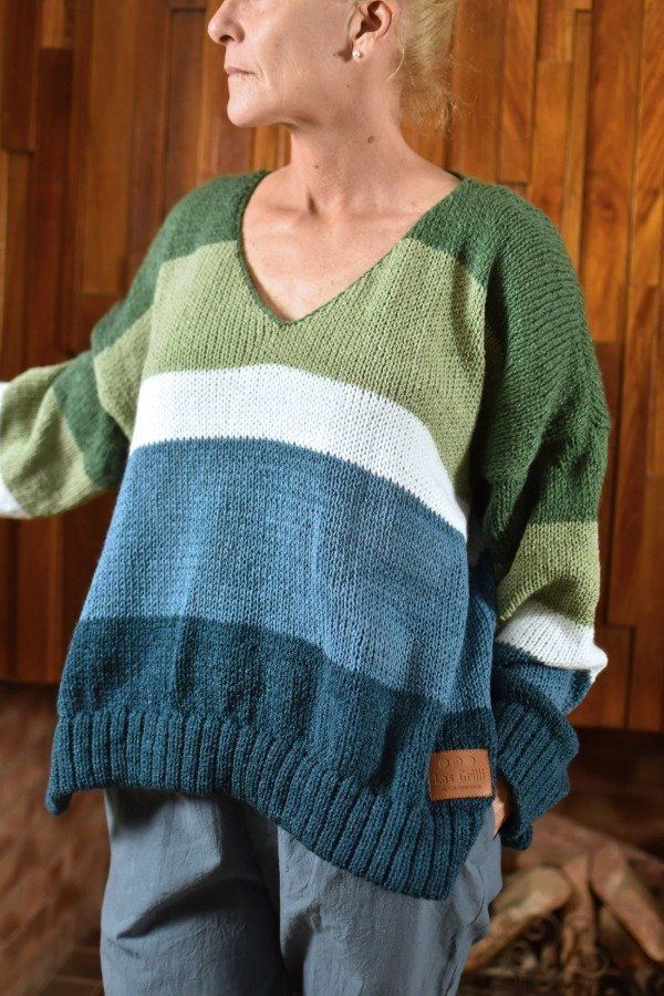 Producto - Sweater Se que No sé - Azules y Verdes