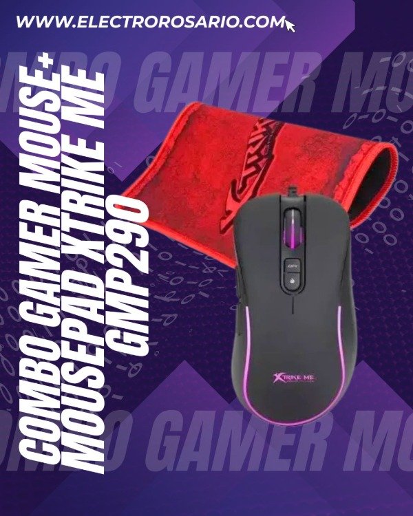 Producto - COMBO GAMER MOUSE+ MOUSEPAD XTRIKE ME GMP290