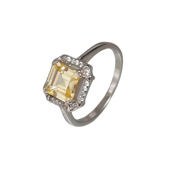 Producto - Anillo de Plata 925 Solitario Citrino