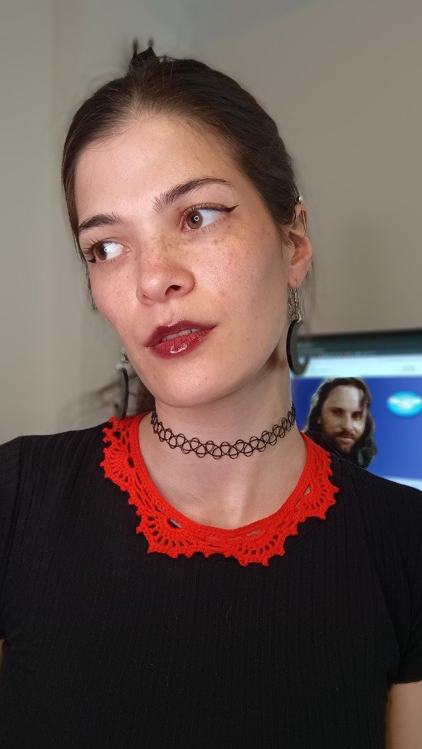 Producto - COLLAR /CUELLO CROCHET ROJO