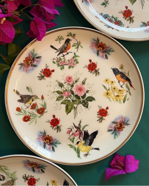 Producto - Plato Limoges Pájaros