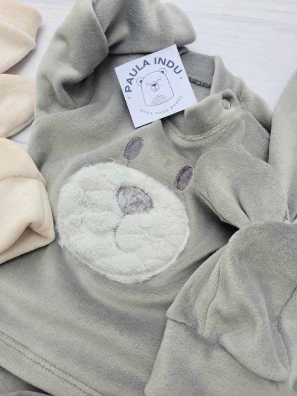 Producto - SET GRIS OSO PLUSH BIFAZ- transferencia 16.991