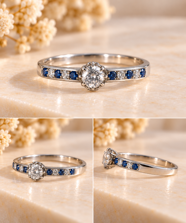Producto - Anillo blanco y azul