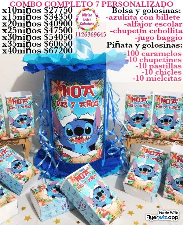 Producto - Combo cumpleaños 7 Stitch 3
