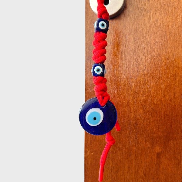 Producto - Amuleto ojo turco - Rojo - Dije mediano de vidrio