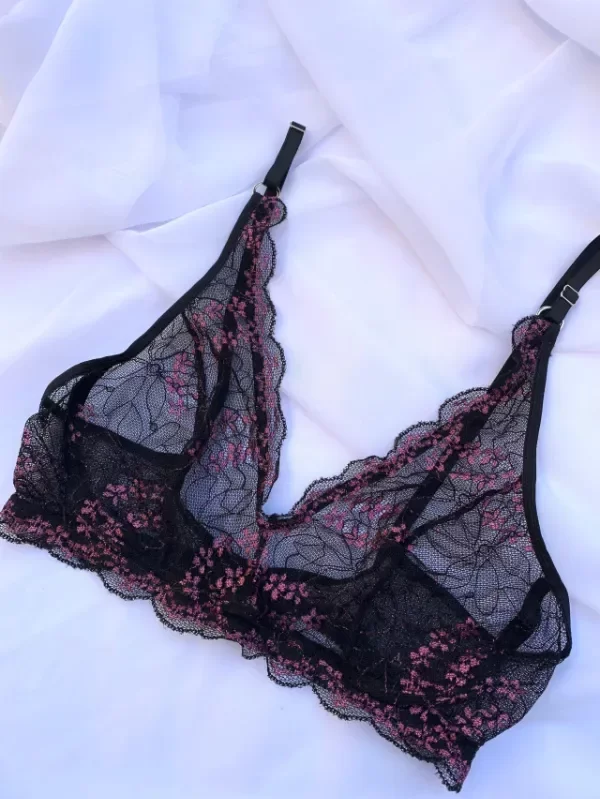 Producto - Corpiño Mara Negro Flores