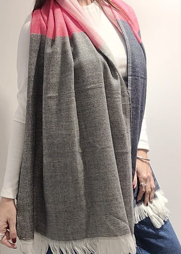 Producto - Ruana ESCOCESA AZUL