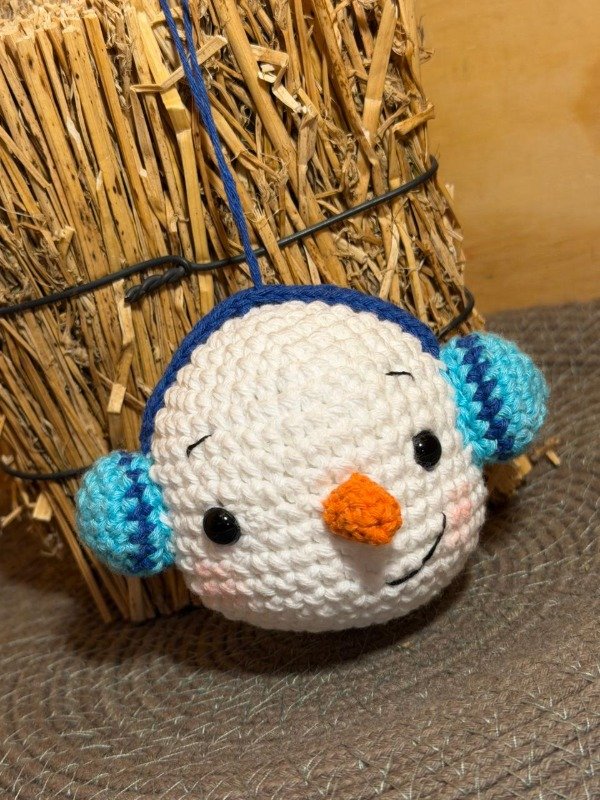 Producto - Cabeza Muñeco de nieve con orejeras (Efectivo: 11.920)