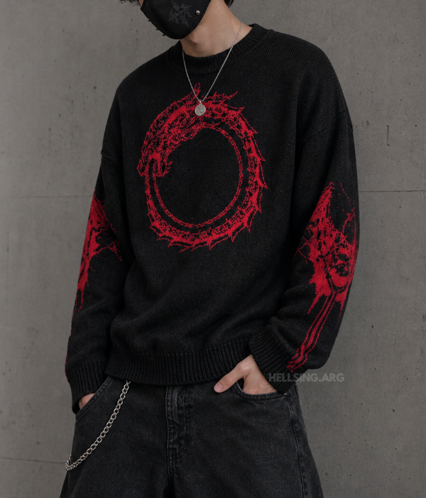 Producto - SWEATER "Dragón" doble diseño (rojo)