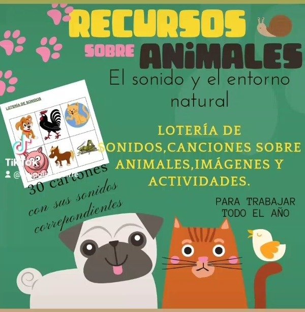 Producto - El sonido y el entorno natural ( Sonidos de animales)