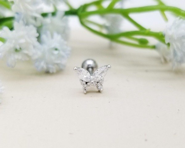 Producto - Piercing Helix Mariposa Strass