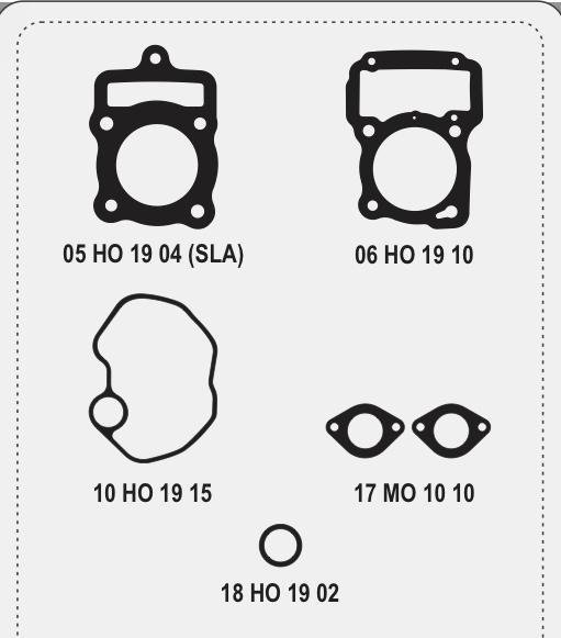 Producto - JUNTAS DE CABEZAL (CON ORING) ZANELLA HJ 125 (VARIAS, LEER DESCRIPCION) - ALFA