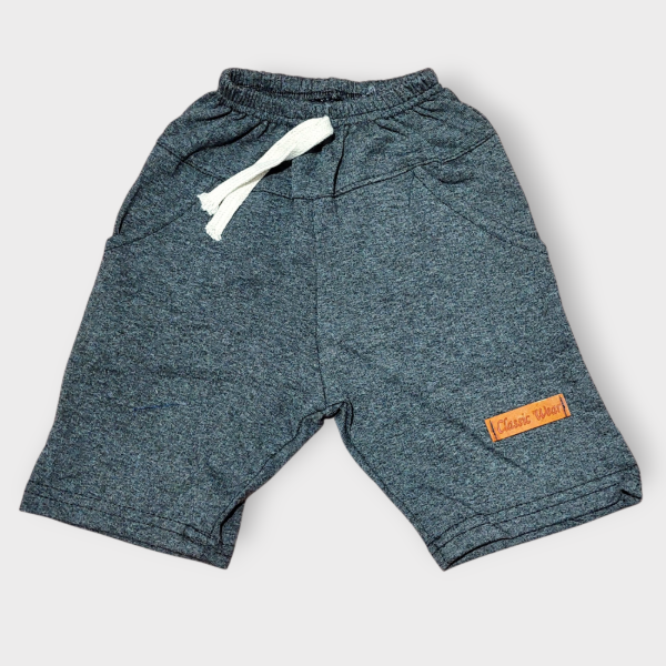 Producto - Bermuda Bebé con Bolsillo Gris Oscuro T3