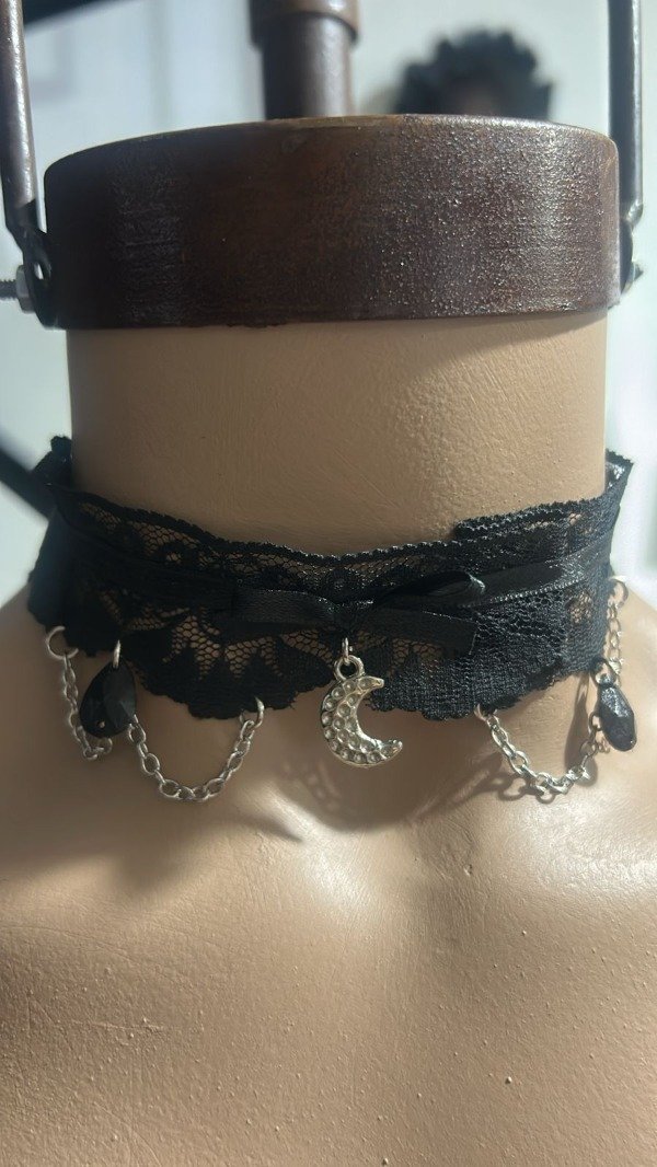 Producto - choker puntilla luna cherry blossom
